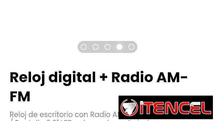 Reloj de escritorio con Radio AM/FM integrado