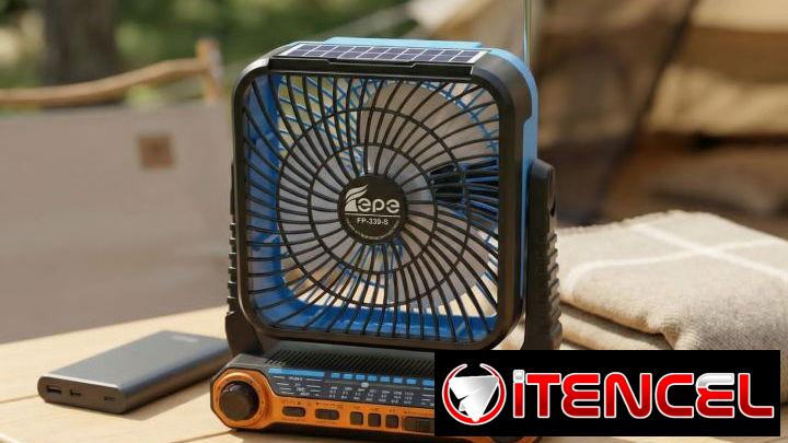 Ventilador recargable con radio y bocina