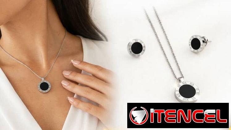Juego de aretes y collar