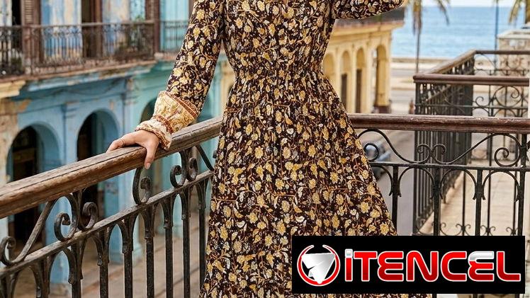 Vestido jaspeado tela fresca tapasol 25 L