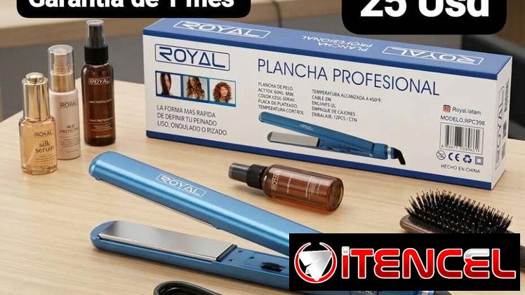 PLANCHA DE CABELLO ROYAL, Garantía de 1 mes, Entrega por un mínimo costo adicional para toda La Habana