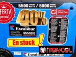 40% de descuento en generador Excalibur S5500iE 5,5 kW con arranque remoto, inversor(muy económico), silencioso, Factura