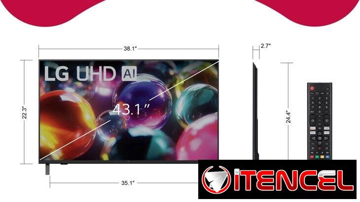 LG de 43” 4K UHD televisor inteligente ( 2025 ) con IA incluido Smart TV
