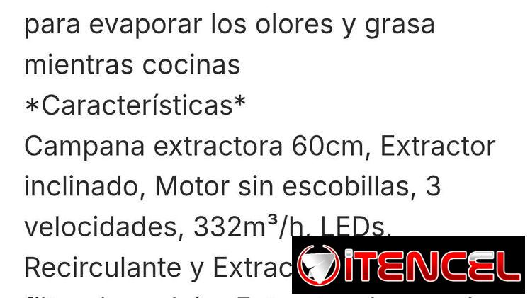 Campana extractora marca MILEXUS