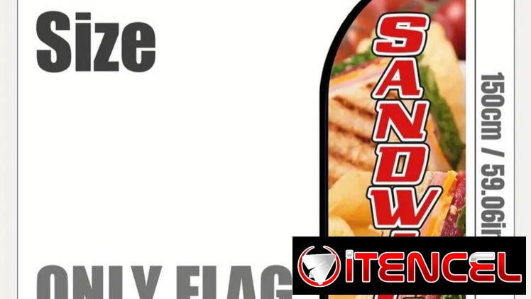 Banderola indicativo de ubicación expendio sandwiches