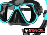 Kit de careta y snorkel/ visores de cristal templado