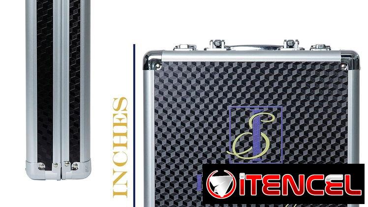 Juego de bolas de billar, tamaño reglamentario profesional de 16 piezas y elegante estuche. Marca: Imperium Style