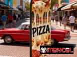 BANDEROLA indicativo de expendio de pizzas.