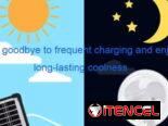 Ventilador Recargable son de baterías🔋Lithium el Kit completo (Ventilador + 2 Bombillos + Panel Solar)