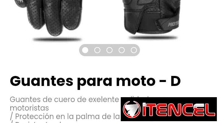 Guantes para moto – D. Cierre de velcro en la muñeca