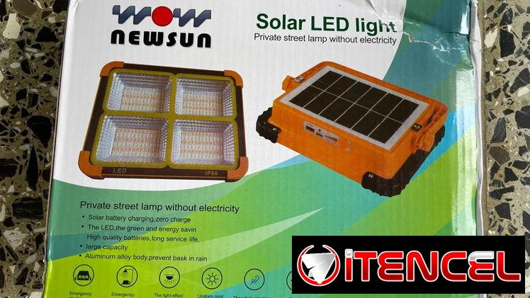 Lámpara recargable con panel solar