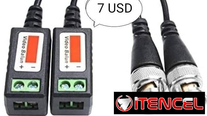 BALUM conexión RJ45 con conectores BNC y VOLTAJE