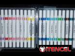 Marcadores de acrilico doble puntas, 24pcs