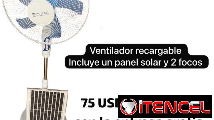 Ventilador recargable de pedestal. Entrega gratis y garantía