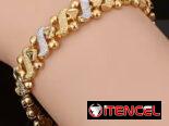 Manilla de mujer chapada en oro de 24 k, elegante para uso diario