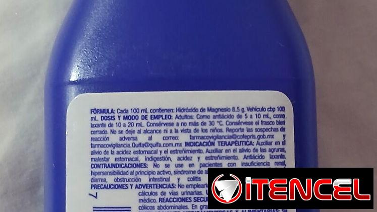 Leche de magnesio frasco de 60ml, Normex ideal en el tratamiento de la acidez estomacal y el estreñimiento,