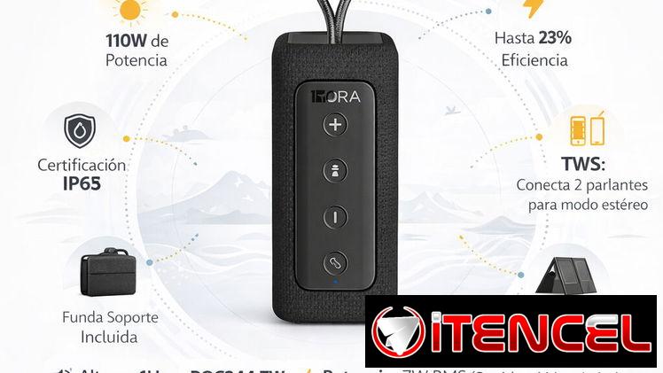 Bocina Bluetooth Portátil BOC244 7W con Batería 10H y TWS Estéreo – Negro / 30 / envio gratis zonas céntricas