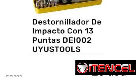 Destornillador de impacto con juego de puntas