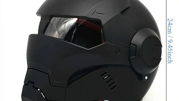 Casco modular para moto tipo robot