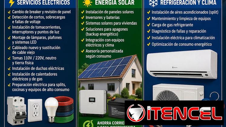 ⚡ Electricista a domicilio en La Habana + Energía Solar ☀️ + Climatización ❄️