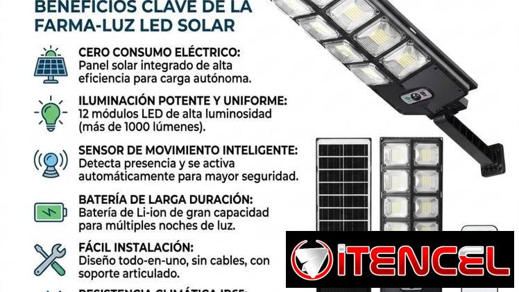 lampara recargable con panel solar