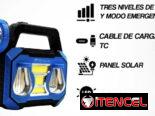 lampara recargable con panel solar