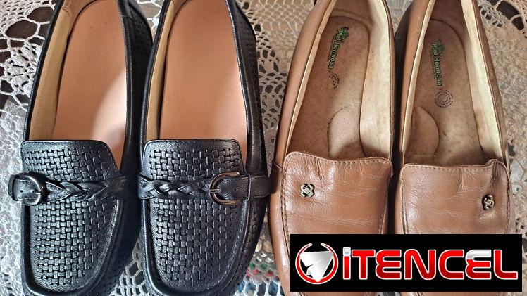 Mocasines de mujer de piel