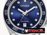 CITIZEN ECODRIVE CARSON (FE6160-57L) PARA MUJER , CRISTAL DE ZAFIRO Y ACERO INOXIDABLE ,ESFERA AZUL CON PIEDRAS 58049738