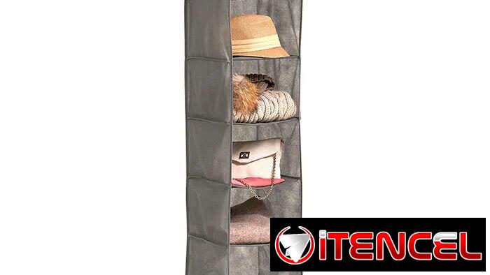Organizador en forma de repisa colgante de 5 niveles. Nuevo. Medida (28x28x95) cm Plegable