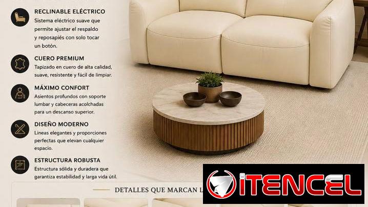 Mueble reclinable de 2 plaza/Mueble de 2 plaza reclinable comunícate con Pedro
