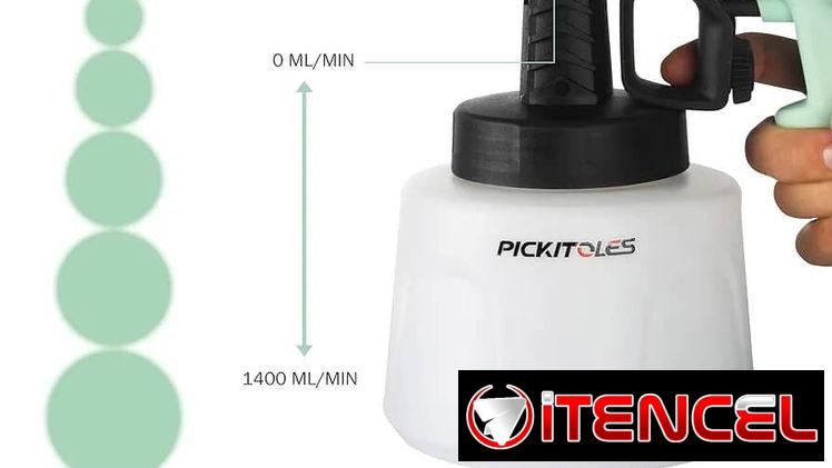 Pistola de pintar electrica 1000w – PICKITOLES Espray de pintura HVLP de 1000 W,  6 boquillas.   90 Usd
