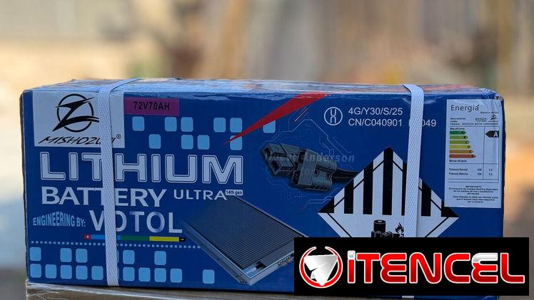 Batería de moto Mishozuki de 72vx70ah hace 180km de autonomía en 1500USD