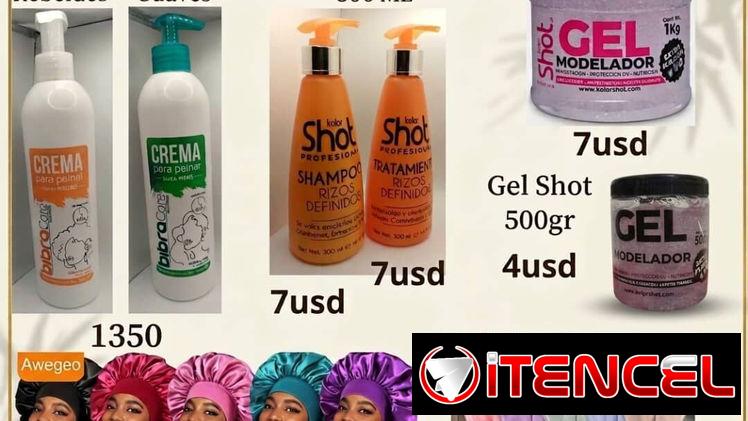 Crema de Peinar , Gorro de satén, shampoo y acondicionador riso perfecto, mascarilla de Labios, Gel