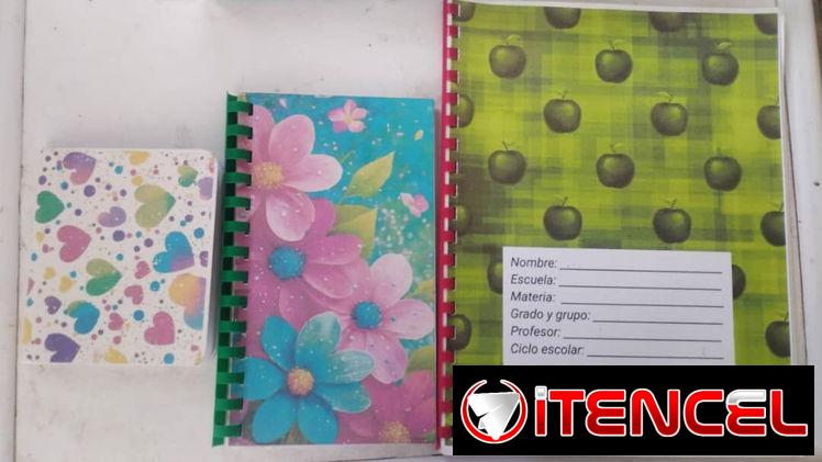 Libretas y cuadernos de estilos diferentes y tamaños variados