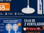 Ventilador recargable+ lámpara recargable