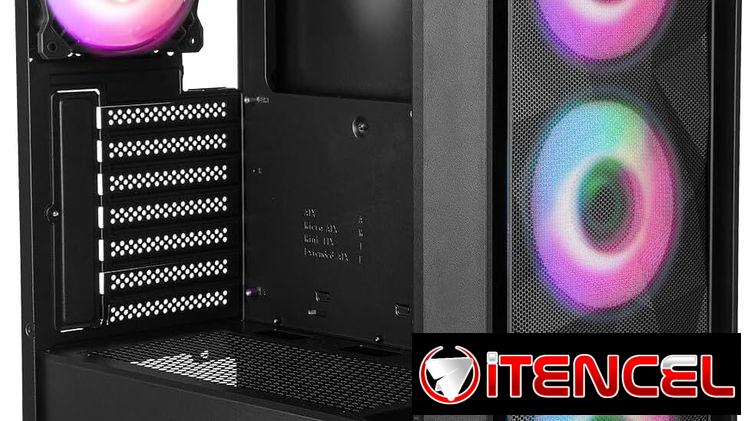 Chasis para PC Escritorio Gaming  con cristal templado y control de fans ARGB +
