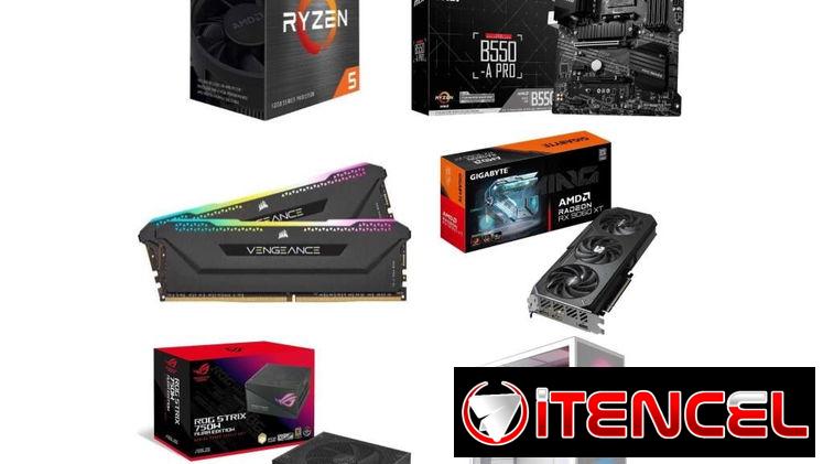 TORRE MSI B550-A Pro + RX 9060 XT Gaming OC 16GB 🤩 5 5600GT – 32GB – 750W 🆕 0km