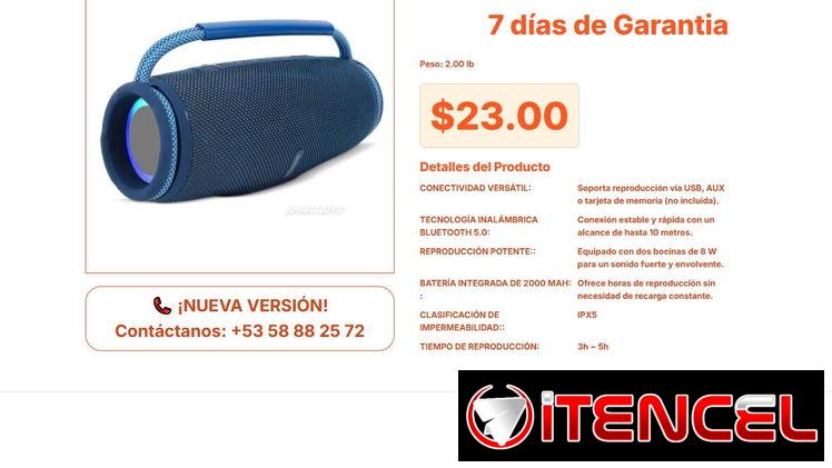 Charge 6S LED: Parlante con Puerto USB y Sonido Envolvente por $23 VPT#-0044