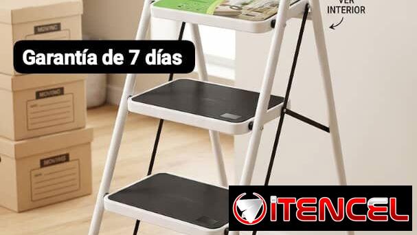 ESCALERA DOMÉSTICA PLEGABLE DE 4 NIVELES CON MANIJA ACOLCHADA, Garantía de 7 días, Entrega por un mínimo costo adicional