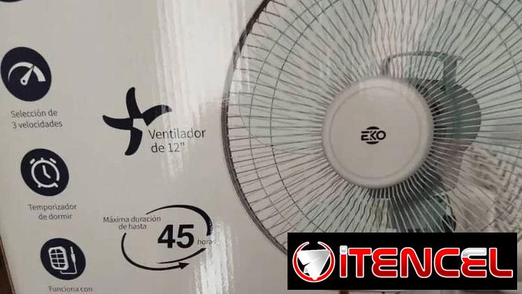 •	Ventilador recargable EKO 12″