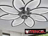 Lámpara de techo con ventilador y control remoto comunícate con Pedro