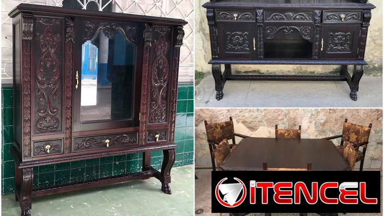 ⚜️ Juego de comedor restaurado • Entrega incluida 🚛