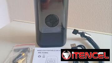 Compresor recargable para autos, motos, bicicletas, pelotas (con sus aditamentos), 150PSI, con linterna, $45 usd