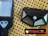 Reflectores LED para exterior, con sensor de movimiento y panel solar