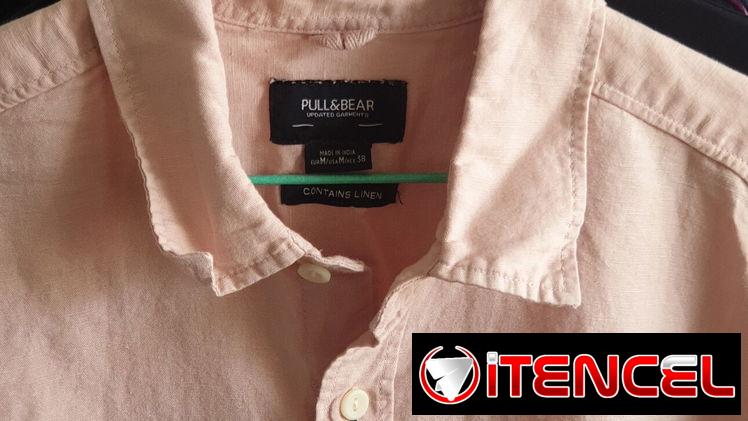 Camisa hombre Pull&bear contiene lino