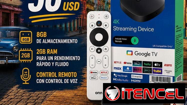 GOOGLE ONN TV STICK 4K 8 Gb de almacenamiento