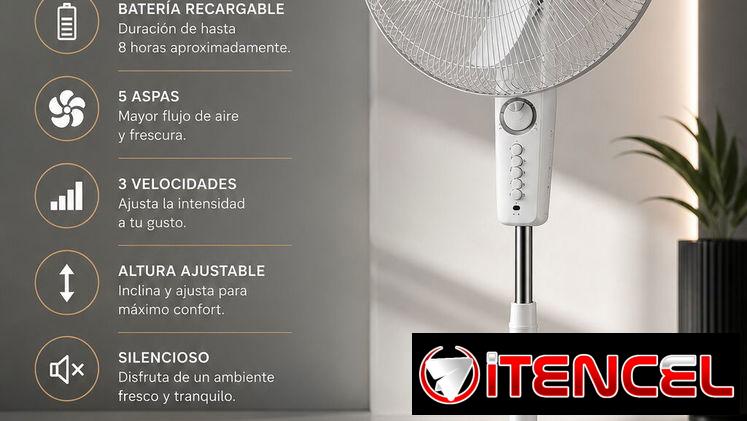 Ventilador de pedestal Milexus recargable