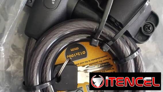 Candado Hoteche para motos y bici motos anti corte 2 llaves anti copia con aditamento adicional para llevar el Candado