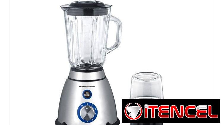 Licuadora Premier 3 en 1 vaso de cristal 1.5L