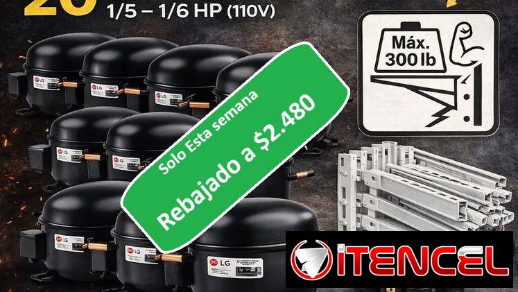 Combo 20 máquinas de frío 1/5 – 1/6 más 75 soporte pie de amigo con amortiguadores incluidos